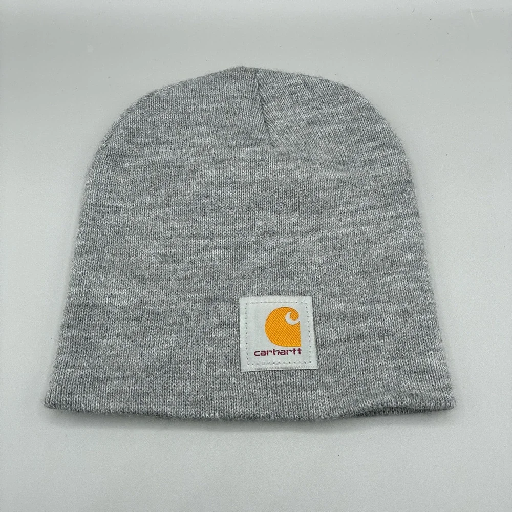 Carhartt Knit Winter Beanie Adult Unisex Gray Outdoor Hiking Hunting Acrylic